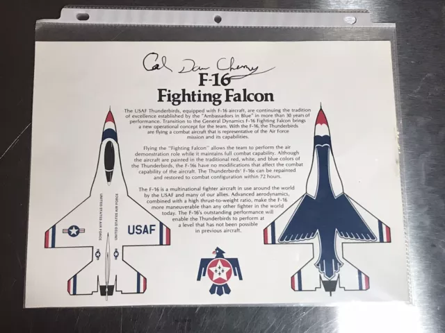 Vintage 1986 USAF Thunderbirds Original Print Poster To Vince Daly Air  Force USA
