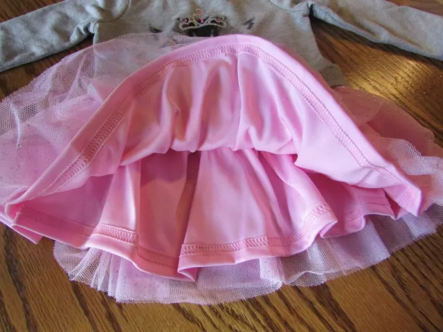 Nannette Toddler Girls 2 Piece "Cat Tiara" Tutu Dress Set Size 24M NWT $38 3