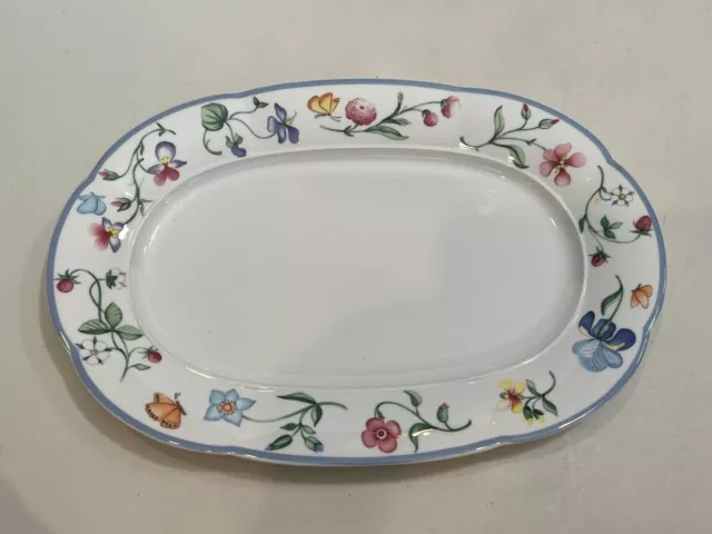 Villeroy & Boch Mariposa Bone China Germany Oval Serving Platter, 15" x 10"