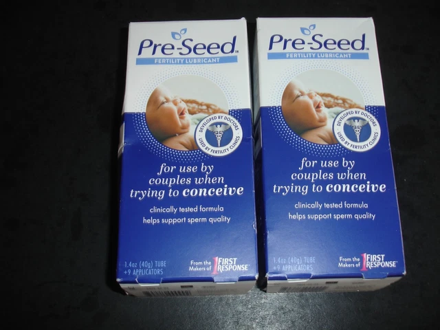2 Lubricantes De Fertilidad Pre-Semilla, Tubo De 1,4 Oz + 9 Aplicadores Cada Caja, Vencimiento 3/24, Nuevo