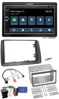 Blaupunkt USB BLUETOOTH VOLANTE 2din mp3 SD AUTORADIO per FIAT PANDA 2007-2012 G 