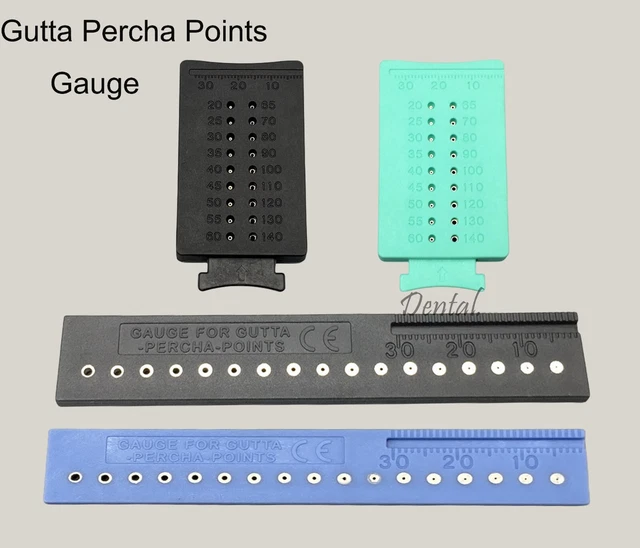 Dental Gauge for Gutta-Percha-Points Endodontic Root Files Measuring Ruler 4type