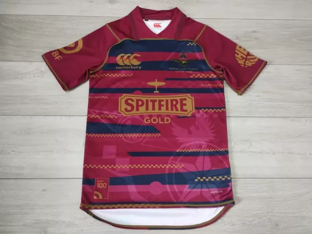 RAF Royal Air Force Spitfires Rugby Sevens Shirt Canterbury Small Jersey Top B2R