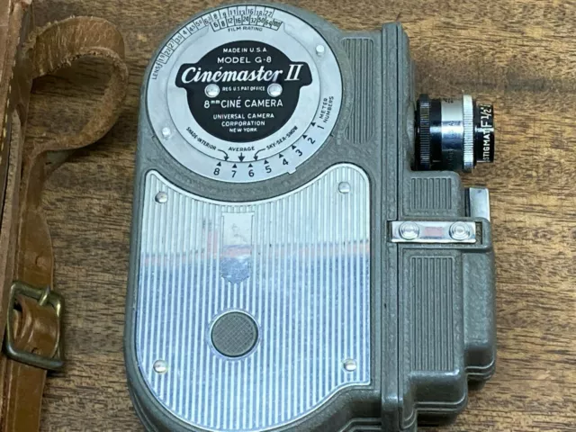 Caméra De Film Vintage Cinemaster Ii 8 Mm Modèle Cinema G-8 Avec Étui Et Sangle En Cuir 2