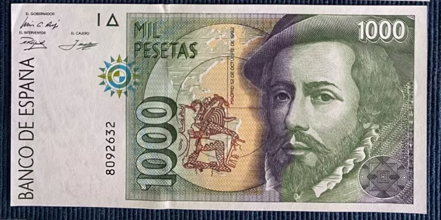 Billete De 1000 Pesetas 1992, Sin Circular, Sin Serie