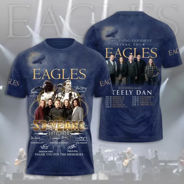 The Eagles The Long Goodbye Final Tour 2024 All Over Print T-shirt Hoodie