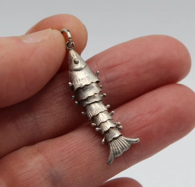 Pendentif Poisson Bronze Créateur – Style Jean Cocteau – Bijou Ancien Sculptural