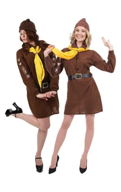 Orion Costumes Womens Brownie Girl Scout Guide Uniform Fancy Dress Costume