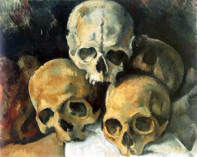 Paul Cézanne, “Pyramid of Skulls,” 1901 art painting print