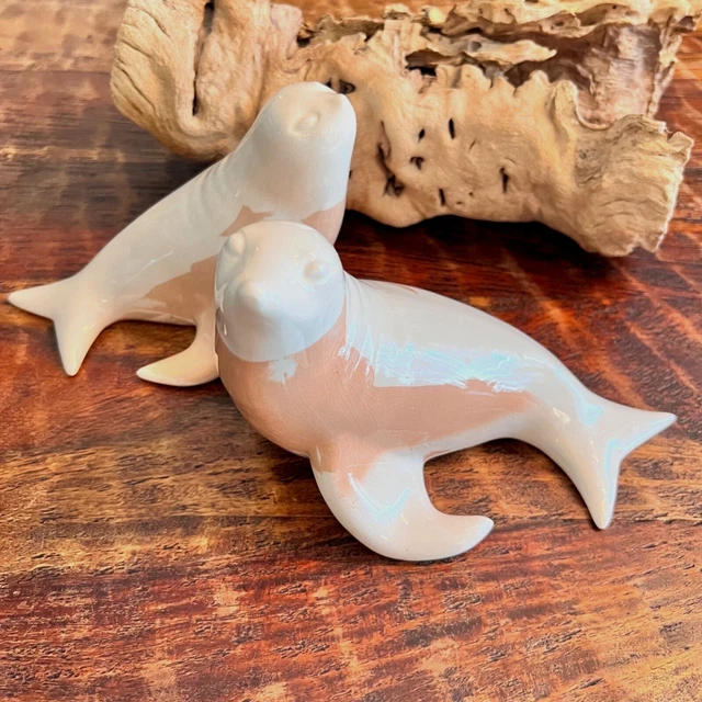 Set Of Vintage Ceramic Seal Figurines
