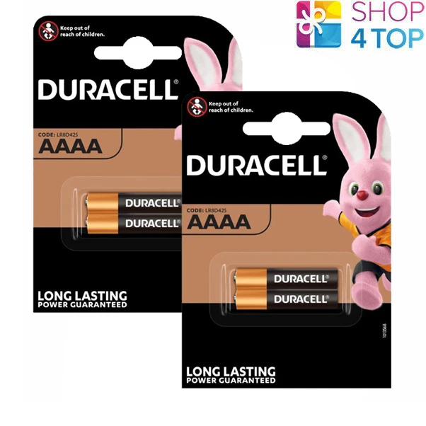 4 DURACELL AAAA LR8D425 Alcalin Batteries MN2500 25A 1.5V Exp 2025 Neuf