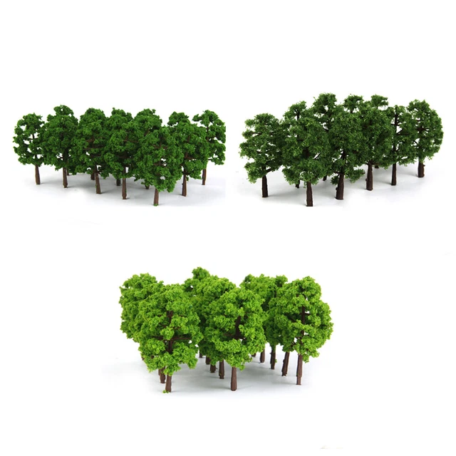 60X MODEL TREES Layout Train Railway Diorama Landscape Scenery 1:150 N ...