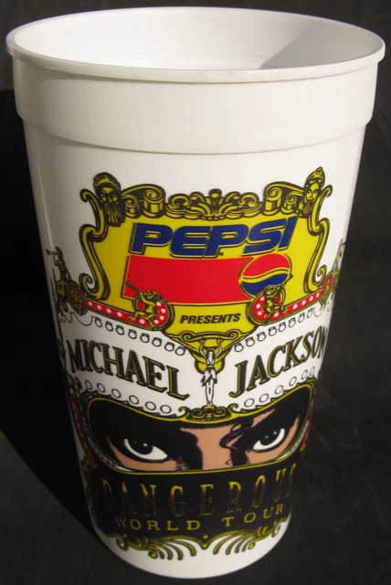 MICHAEL JACKSON GOBELET PEPSI Drink DANGEROUS TOUR Plastic Giant