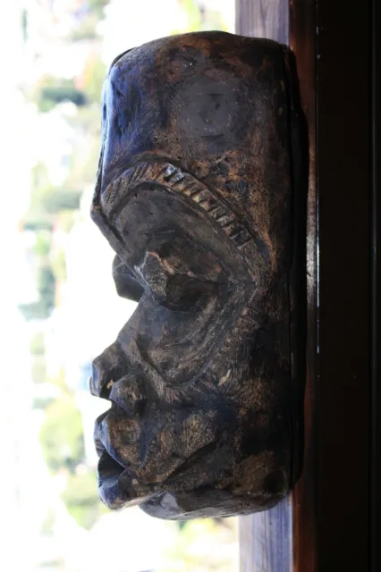 Ibibio Ekpo Society Hand Carved Ceremonial Tribal African Wood Mask Nigeria Rare 10