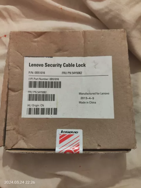 Lenovo Security Cable Lock - Model - 54Y9362 - New and Boxed