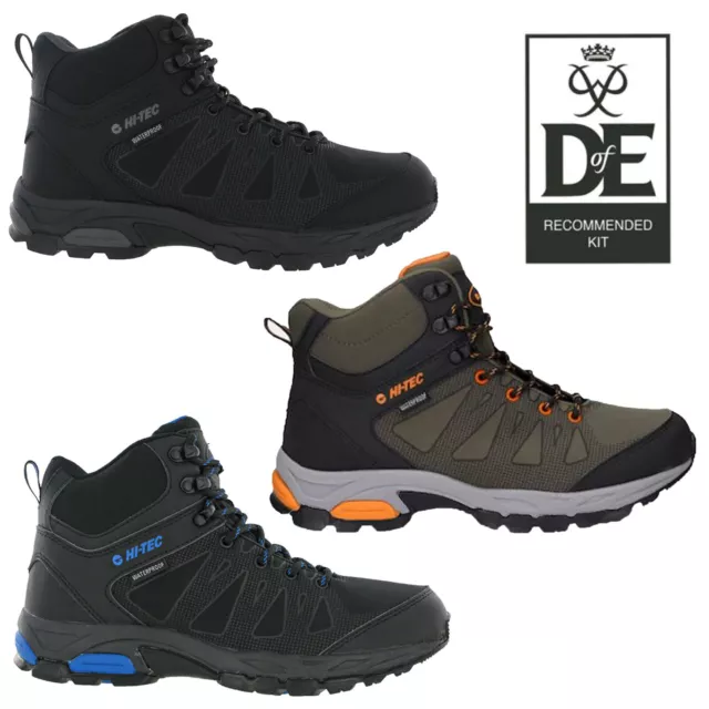 Hi-Tec Cuervo Caminar Botas Hombre Medio Impermeable Senderismo Trekking UK7-13