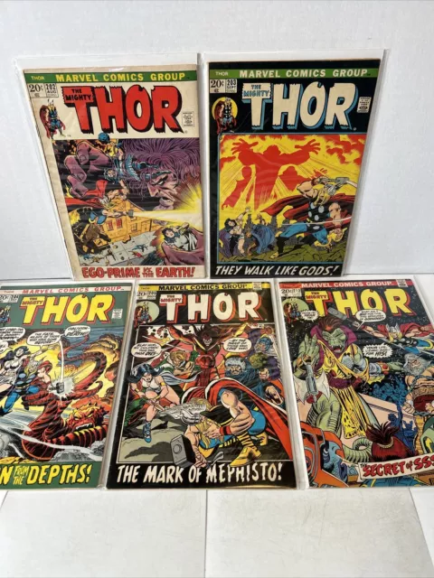 Bronze Age Mighty Thor Lot (Marvel) 202 203 204 205 212