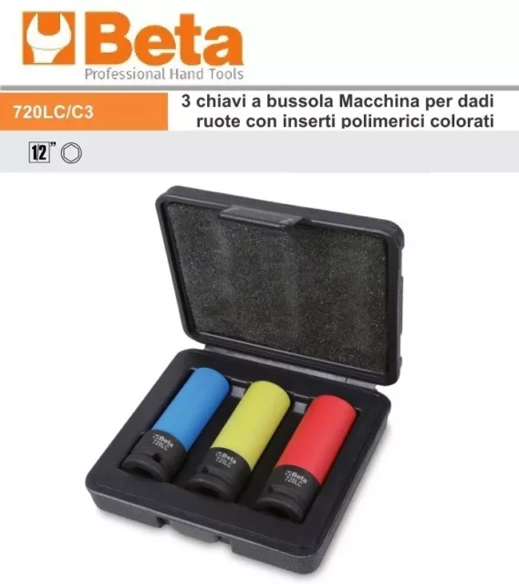 Beta 720Lc/C3 3 Chiavi A Bussola Macchina Per Dadi Ruote Con Inserti Colorati