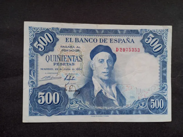 Spain 500 Pesetas 1954  Banknote