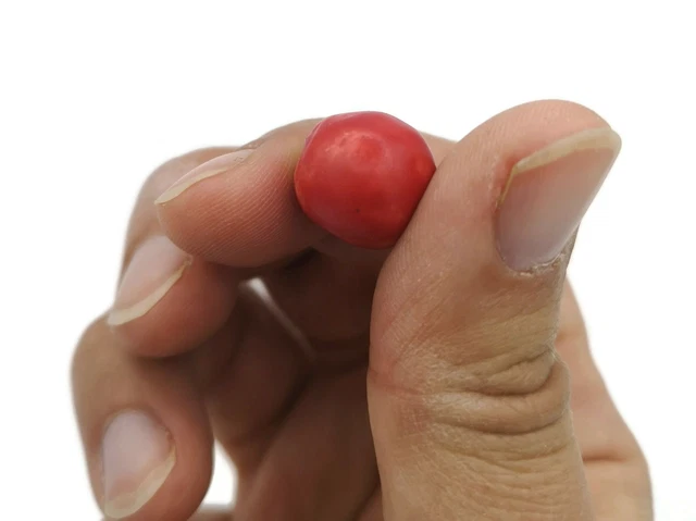 6 Pcs Clay Beads For Jewelry Making Handmade Red Ceramic Macrame Beads 10mm 7