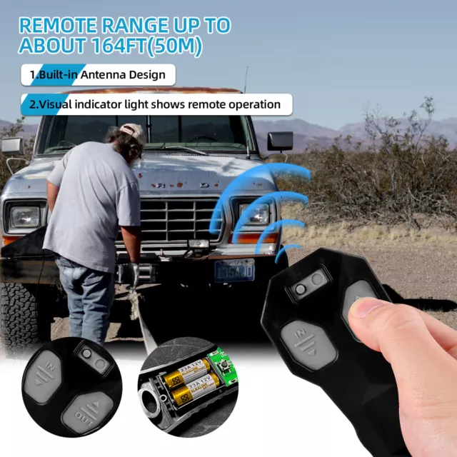 Wireless Winch Remote Control Kit for Jeep Truck ATV SUV 12V Switch Handsset USA 3