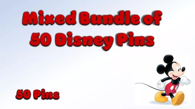 ### Mixed Bulk Wholesale Bundle Of 50 Disney Pins ###