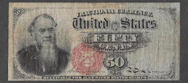 FR  1376 Fourth Issue - Fifty Cents (50c) - Fractional 1869-75