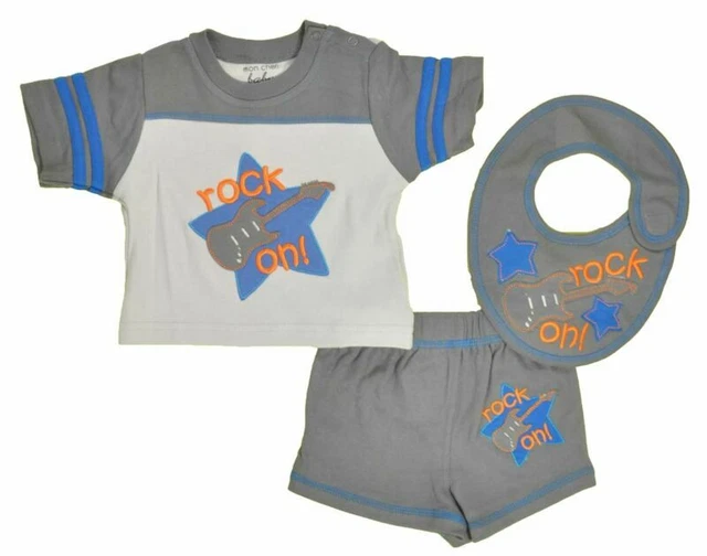 Mon Cheri Infant Boys 3pc Short Set Size 0/3M 3/6M 6/9M