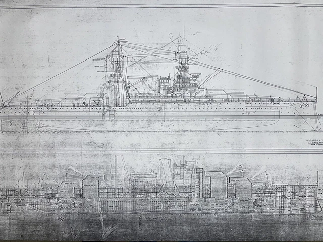 USS Arizona (BB-39) outboard & inboard profile