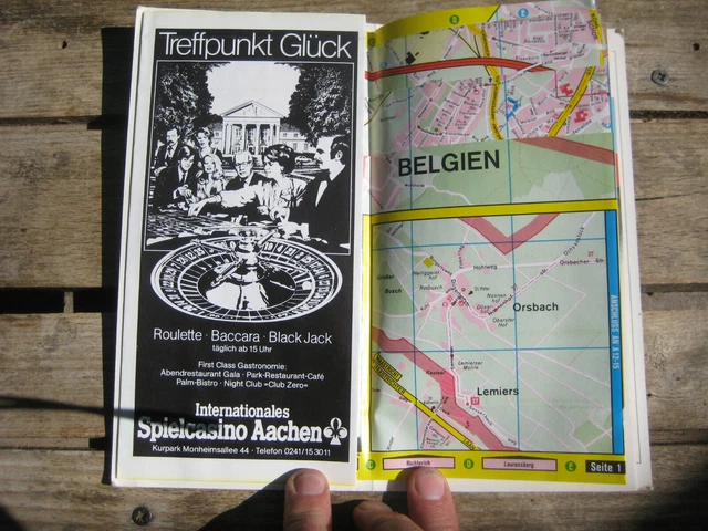 AACHENFALK 1985 STADTPLAN Stadtkarte Landkarte City map vintage ...