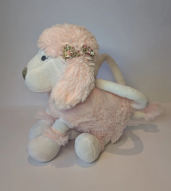 MATALAN CHILDREN'S CUDDLY Handbag Poodle Dog Pink And White Plush Toy