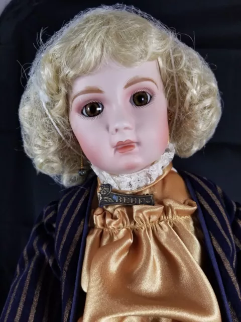 Antique Reproduction Sad Face Triste Bebe Jumeau Bisque Artist Doll~Signed, NIOB