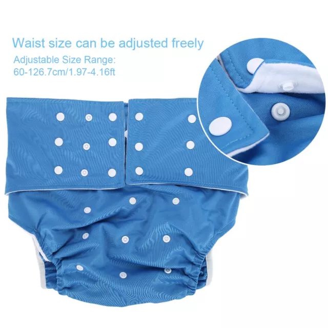 Washable Adult Pocket Nappy Cover Adjustable Reusable Diaper Cloth Light US