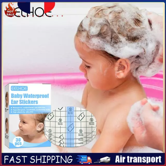 30pcs Ear Protector Disposable Baby Waterproof Ear Sticks Ear Patch for Shower F