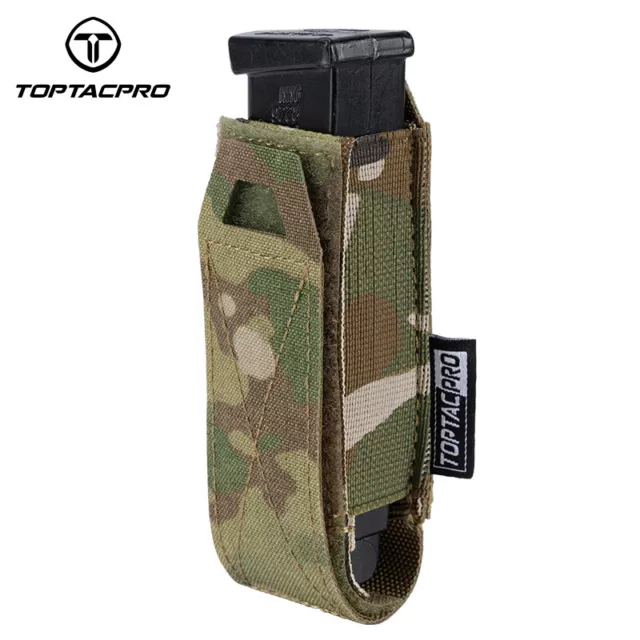 TOPTACPRO Tactical Mag Pouch LSR 9mm Mag Carrier Liberación rápida EXPANDIBLE