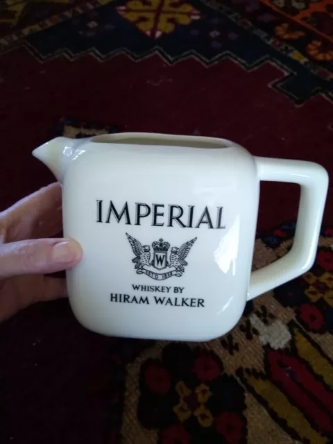 Vintage Hiram Walker Imperial Whiskey by Hiram Walker Pitcher