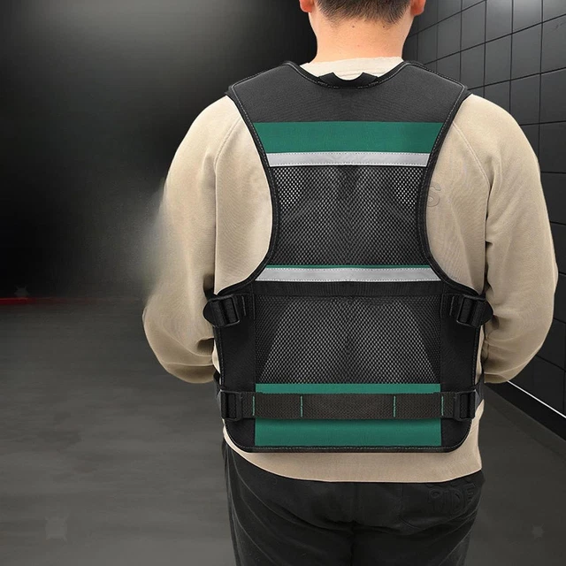 Gilet à Outils Pour électricien Et Charpentier - Tissu Oxford étanche, Nombreuses Poches, Taille 65x64 Cm