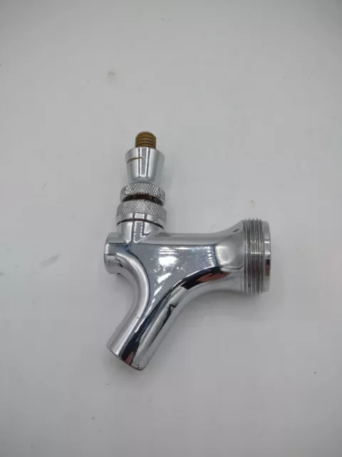 Draft Beer Faucet with Brass Lever- Chrome Stainless Steel