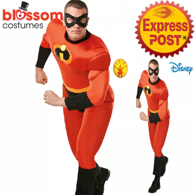 CA746 Mr Incredible 2 Deluxe Costume Mens Disney Superhero Fancy Dress Up Outfit