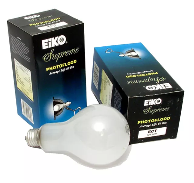 Eiko ECT 120V/500W Inside Frosted PS-25 E26 Base Photoflood Lamp Set of 2