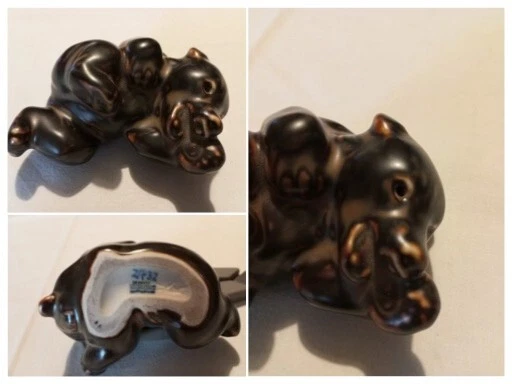 Statuina Royal Copenhagen stoneware cucciolo orso bruno CONDIZIONI OTTIME