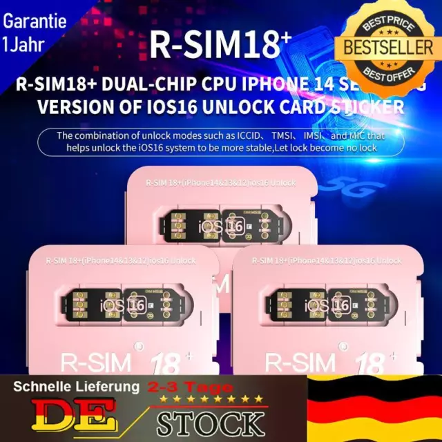 R-SIM 18+ Nano Unlock RSIM Card für iPhone 14 Plus 13 12 Pro Max 11 Pro XR IOS16