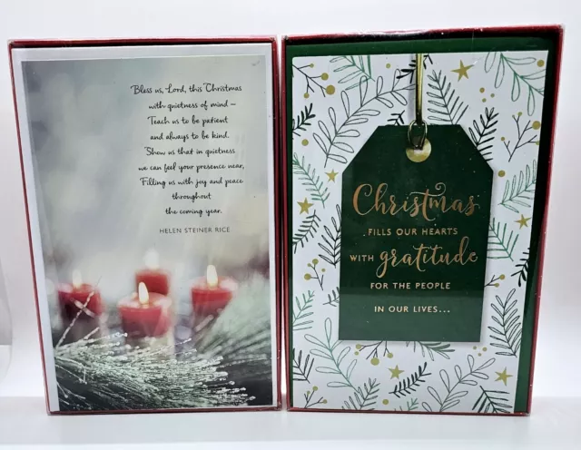 BRAND NEW Lot Of 2 Boxes Of 16 American Greetings Christmas Cards & Envelopes