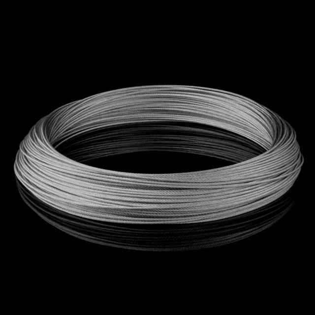 2mm CÂBLES D'ACIER GALVANISÉ filin métallique corde toron zingué 1m - 100m