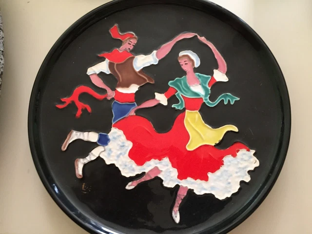 Grande Applique Murale Extérieure – Laiton Et Assiette Céramique – Neuf