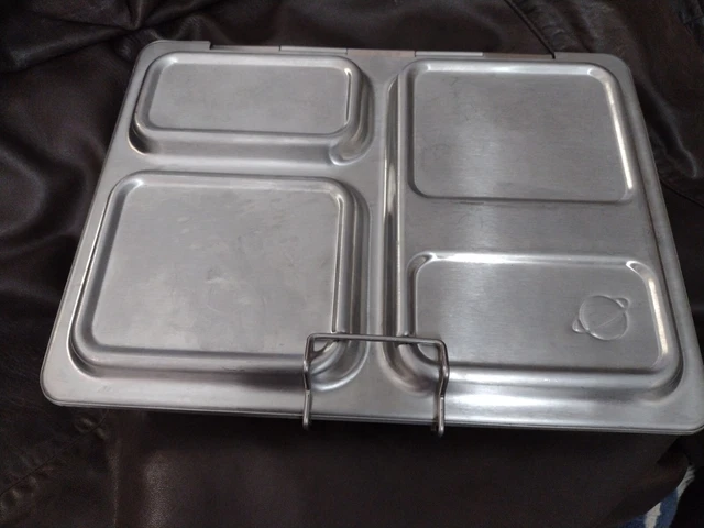 PlanetBox Launch Lunch Box 3 Compartment Stainless Steel Bento School Kids PlanetBox Launch Lunch Box 3 Compartment Stainless Steel Bento School Kids