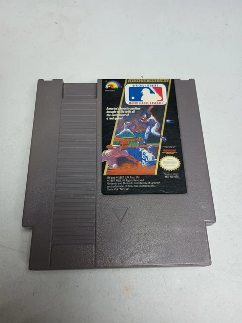 MLB Major League Baseball NES 1987 Nintendo ONLY CART GAME original