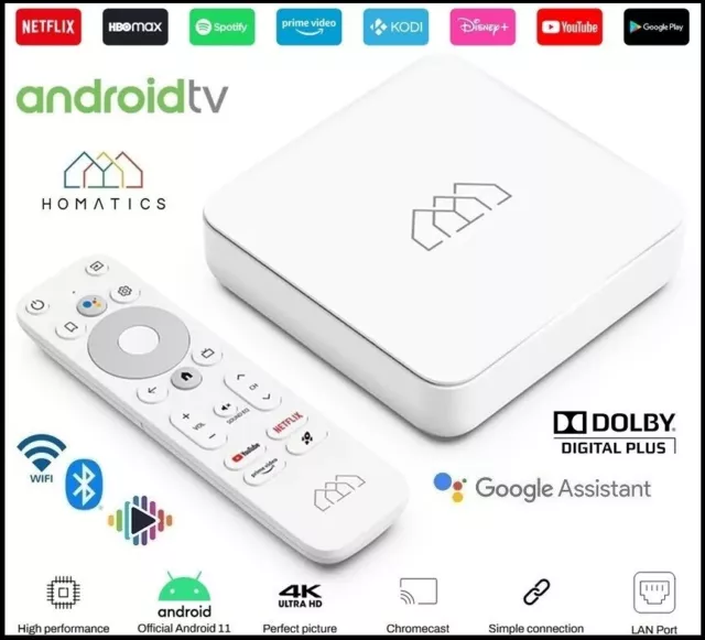 DECODER 4K UHD Smart Tv Box Android 11 WiFi Comandi Vocali Certificato  Google EUR 94,00 - PicClick IT
