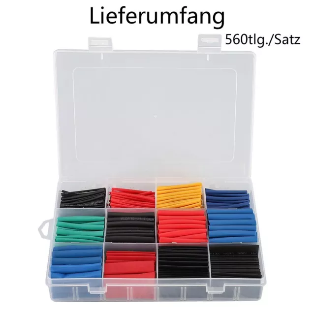 Professional Grade Heat Shrink Cable Sleeves 560 PCS Set for Easy Handling