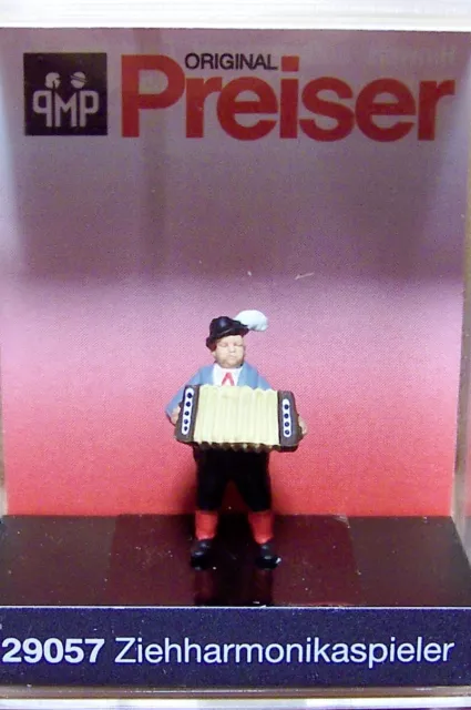 HO Preiser 29057 ACCORDION PLAYER : 1/87 scale Individual Musician Figure